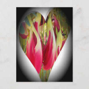 Floral Heart Art Print Postcard