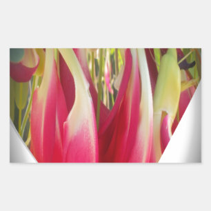 Floral Heart Art Print Rectangular Sticker