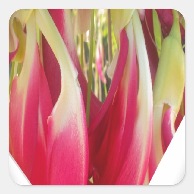 Floral Heart Art Print Square Sticker (Front)