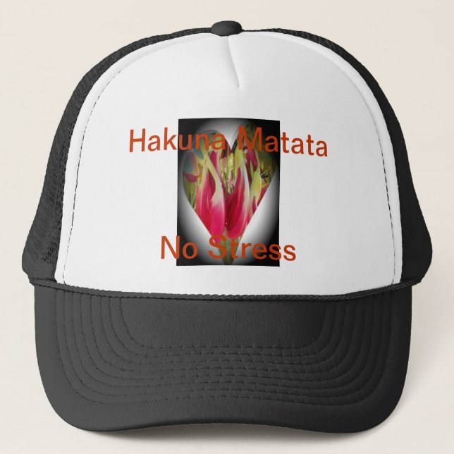 Floral Heart Art Print Trucker Hat (Front)