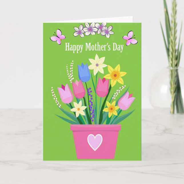Floral Heart Bouquet Card (Front)