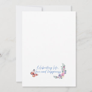 Floral Heart Happy Birthday Flat Card