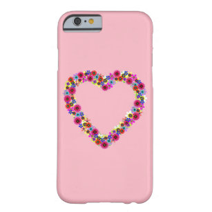 Floral Heart in Rose Pink Barely There iPhone 6 Case