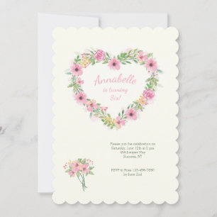 Floral Heart Invitation