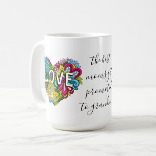 Floral heart LOVE, for 1st time grandma) Coffee Mug