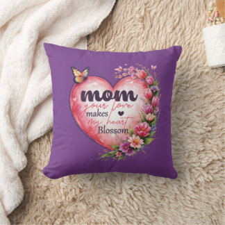 Floral heart Mother’s Day Gift_ She’ll Love Cushion