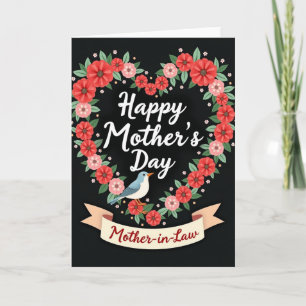 Floral Heart Mothers Card