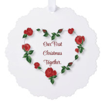 Floral Heart Paper Ornament Card