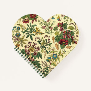 Floral Heart Shaped Notebook