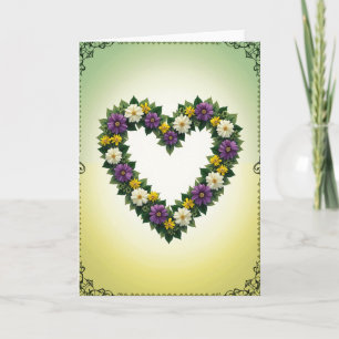 Floral Heart Springtime Love Card