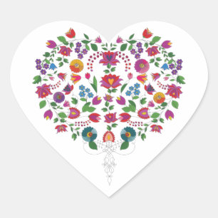 Floral Heart Sticker
