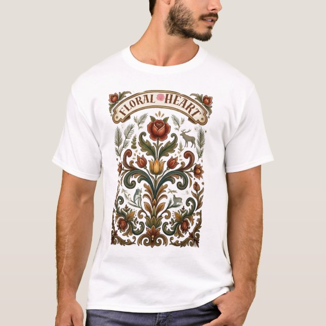 Floral Heart T-Shirt (Front)