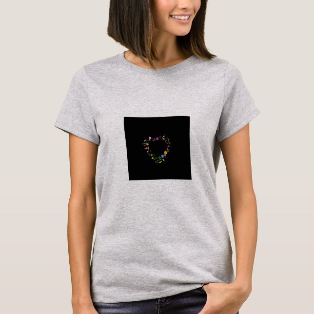 Floral Heart T-Shirt (Front)