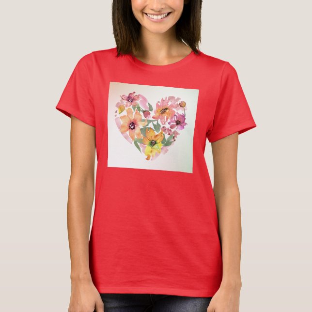 Floral Heart T-Shirt (Front)