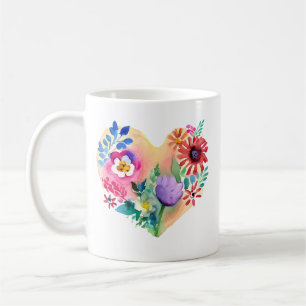 Floral Heart with Aunt Quote Coffee Mug
