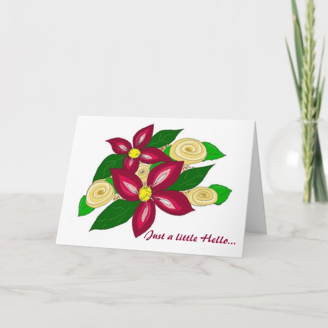 Floral Hello Card (Front)