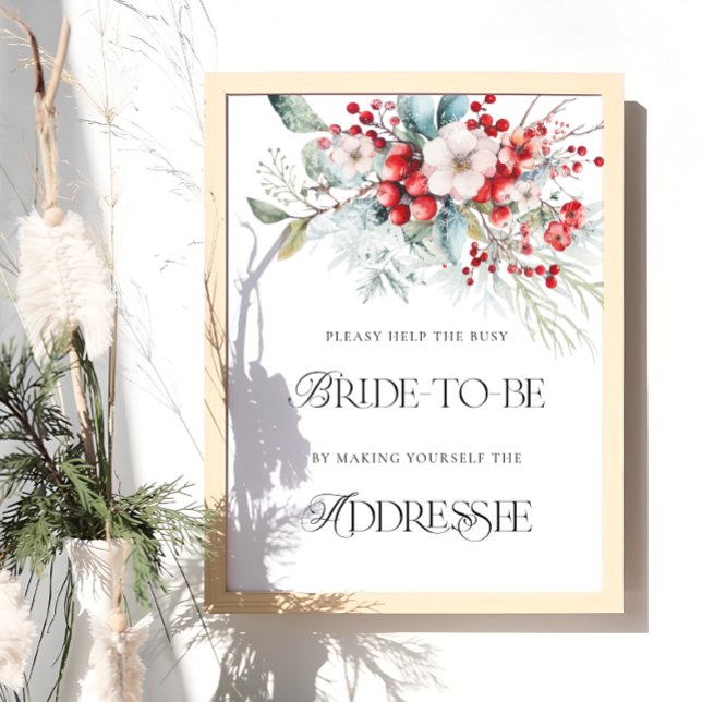 Floral Help the Busy Bride Address an Envelope Poster (Creator Uploaded)