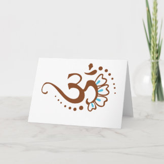 Floral Henna Om Card