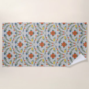 Floral Heritage Beach Blanket