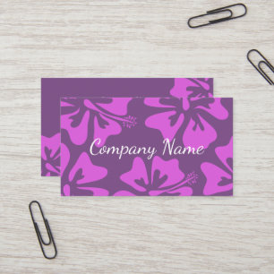 Floral Hibiscus flower business card template