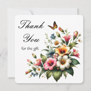 Floral Hibiscus Gift Thank You Card