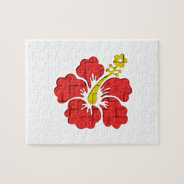 Floral Hibiscus Jigsaw Puzzle (Horizontal)