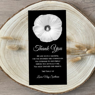 Floral Hibiscus Sympathy Thank You Card