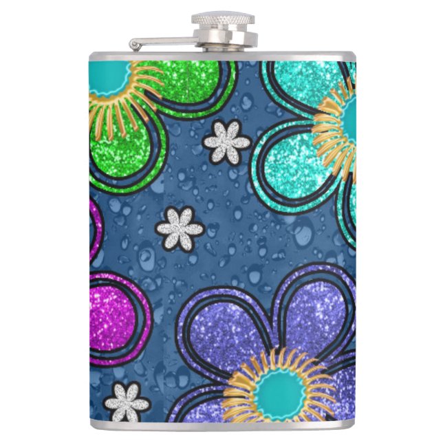 Floral Hip Flask (Front)