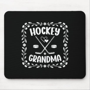 Floral Hockey Grandma Grandson Granddaughter Mouse Mat