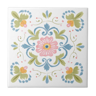 Floral home decor ceramic tiles