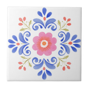 Floral home decor ceramic tiles