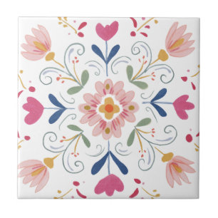 Floral home decor ceramic tiles 2