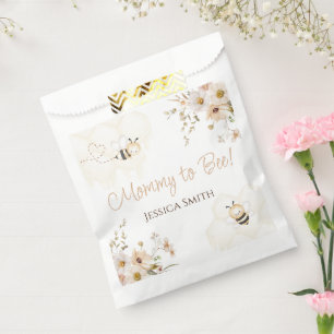 Floral Honey Bee Baby Shower Favour Bags