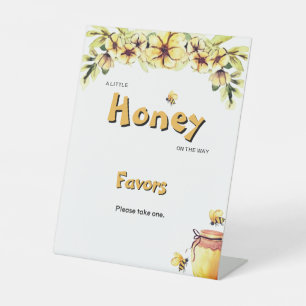 Floral Honey Bee Baby Shower Favours Pedestal Sign