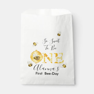 Floral Honey Bee First Bee-day Birthday Favour Bags
