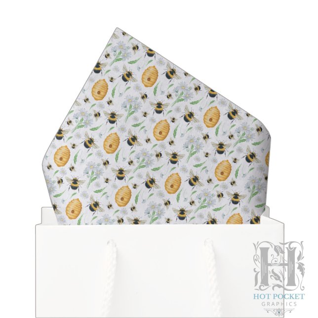 Floral Honey Bees Tissue Paper (Creator Uploaded)