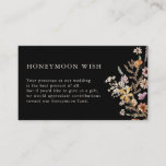 Floral Honeymoon Wish Enclosure Card<br><div class="desc">Floral Honeymoon Wish Enclosure Card. This stylish & elegant honeymoon wish details enclosure card features gorgeous hand-painted watercolor wildflowers arranged as a lovely bouquet perfect for spring,  summer,  or fall weddings. Find matching items in the Moody Black Boho Wildflower Wedding Collection.</div>