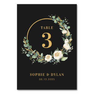 Floral Hoop EDITABLE COLOR Wedding Table Number