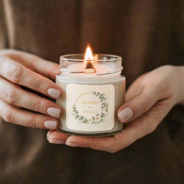 Floral Hoop Wedding Favour Sticker or Envelope Sea (Creator Uploaded)