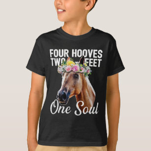 Floral Horse Horseback Riding Equestrian Farm Gift T-Shirt