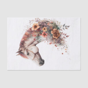 Floral Horse I Tissue Paper