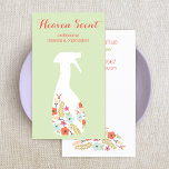 Floral Housekeeping Eco Cleaning Service Business Card<br><div class="desc">Colorful pastel design of spray bottle logo adorned in flowers.</div>