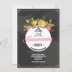 Floral Housewarming Party Invitation
