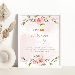 Floral how big is mummy's belly game poster