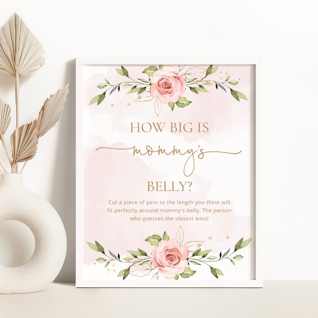 Floral how big is mummy's belly game poster (Creator Uploaded)