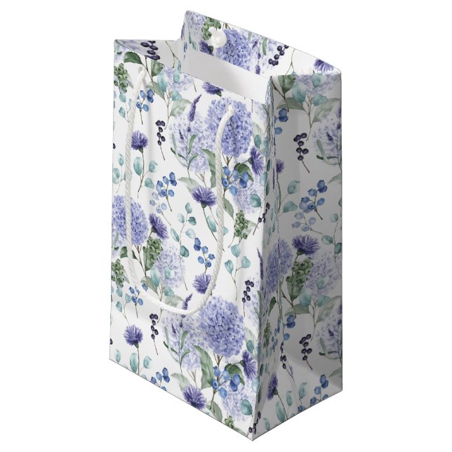 Floral Hydrangea Gift Bag (Front Angled)