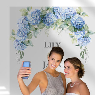 Floral Hydrangea Photo Selfie Wedding Backdrop Tapestry