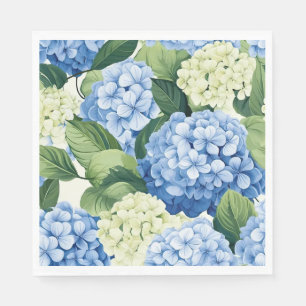Floral Hydrangeas Paper Napkins