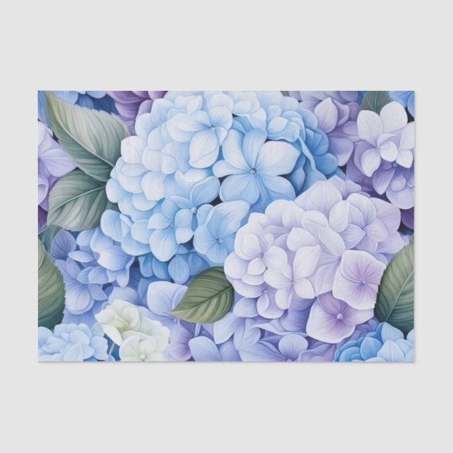 Floral Hydrangeas Tissue Paper (Front)