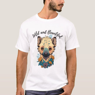 Floral Hyena  T-Shirt
